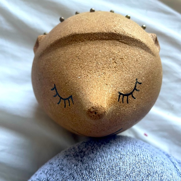 KATE SPADE HEDGEHOG CORKBOARD WITH GOLD PUSH PINS - Picture 1 of 7